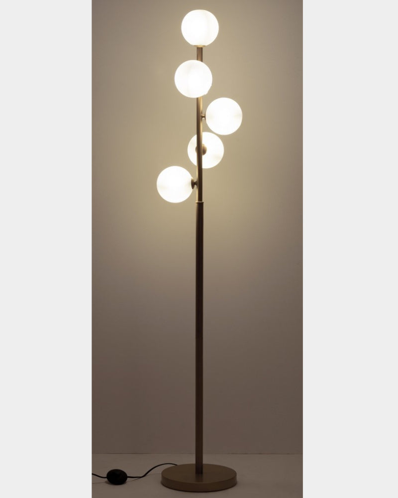Balls Floor Lamp 5 Lights Gold H156 - Bizzotto