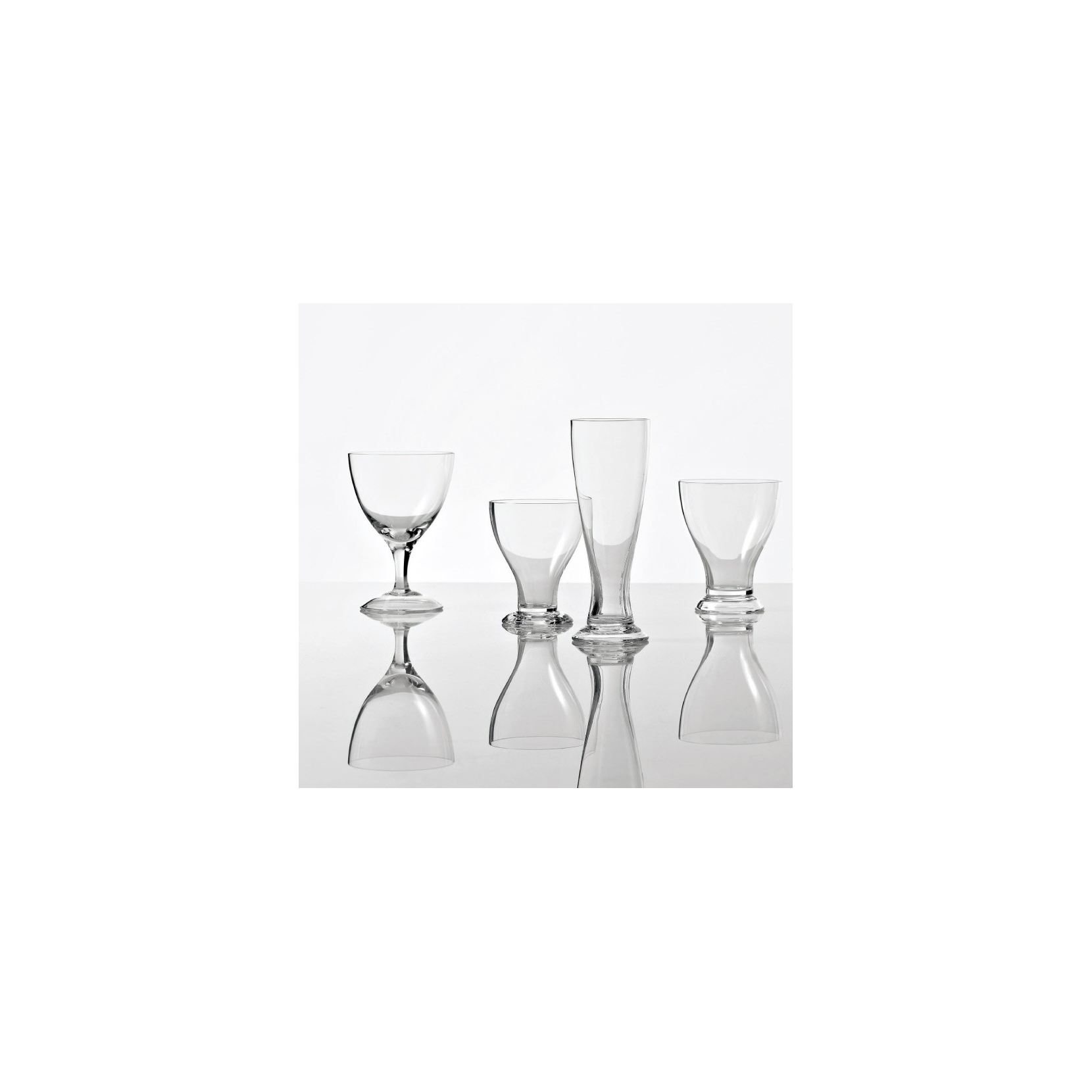 Set of Red Wine Glasses The White Snow Glass - Driade